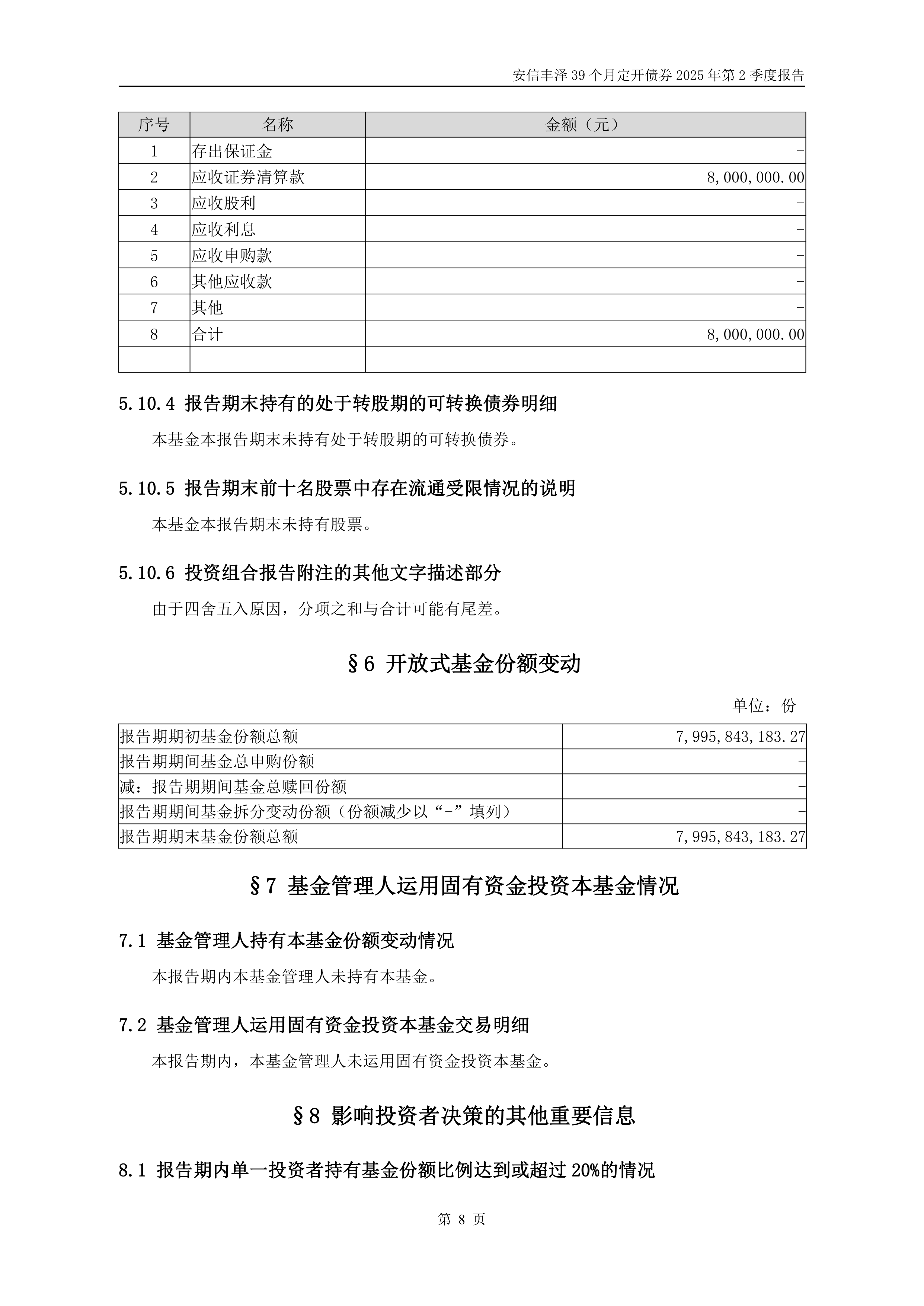 1月8日基金净值：平安乐顺39个月定开债A最新净值1.0188，涨0.01%