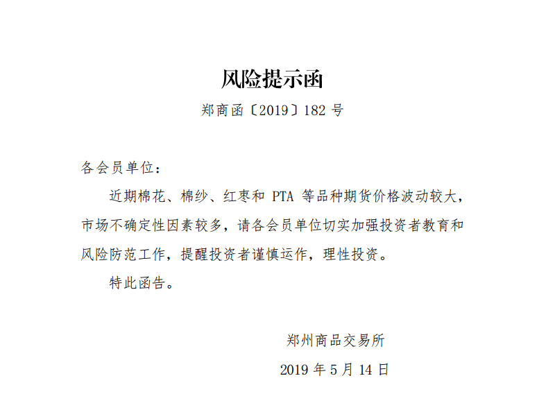 郑商所就修订《郑州商品交易所棉花期货业务细则》征求意见