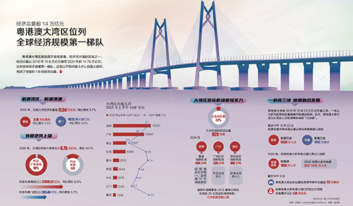 粤港澳大湾区2025年经济总量预计突破15万亿元